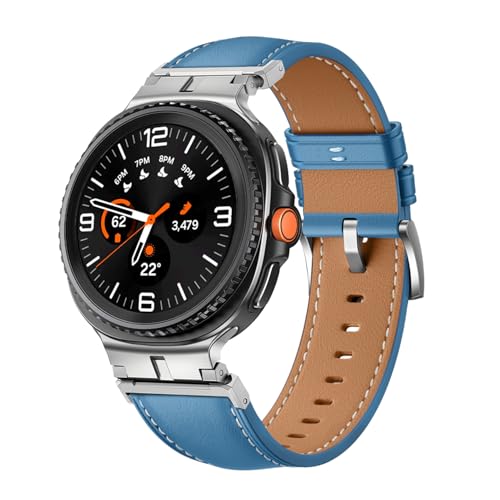 VeveXiao �����N���b�N���ȃ��^���R�l�N�^�[ ���U�[�X�g���b�v�t�� Samsung Galaxy Watch 8 40mm 44mm �N���V�b�N 46mm�o���h�Ή� �ō��i���̖{�v�����p�X�g���b�v �j�����p, Medium, ���U�[, �W�F���X�g�[