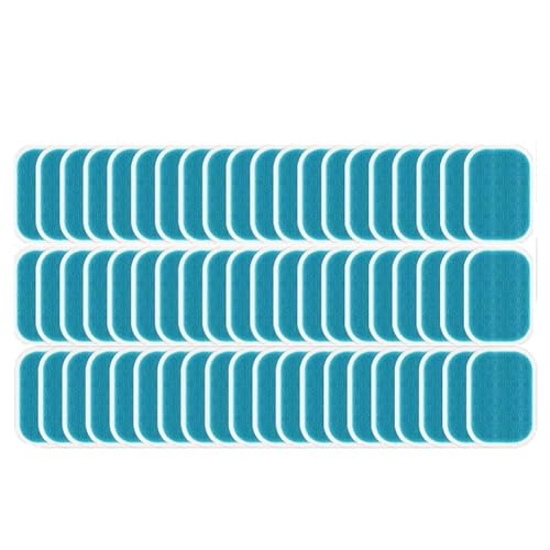 Qusedwey 60 Almohadillas de Gel Estimulador de Abdominales, Almohadillas de Gel de Repuesto para Tóner Muscular Abdominal EMS Brazo Pierna Cintura Entrenamiento Máquina de Entrenamiento
