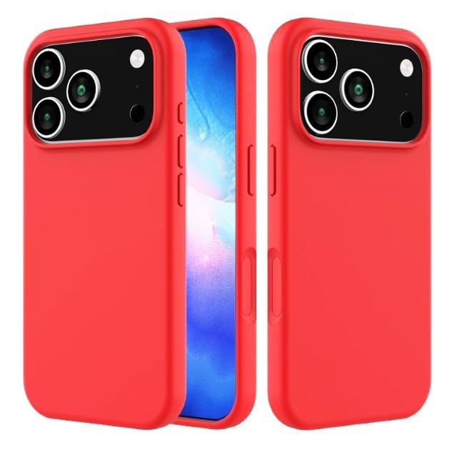 Coque rouge iPhone 17 Pro Max en silicone souple pour votre quotidien actif