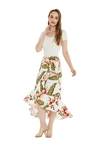 Matchable Family Hawaiian Luau Men Women Girl Boy Clothes in Cream Rafelsia2