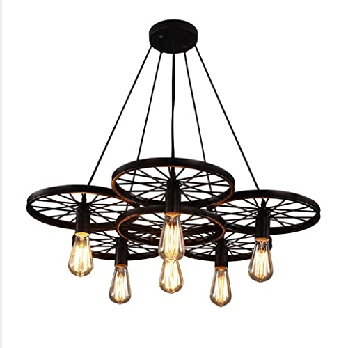 Suspension lampe grenier industriel et grand lustre rétro américain pour décoration de bar