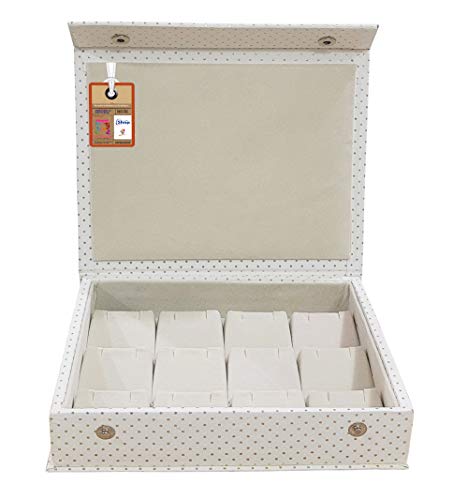 atorakushon® PU Leather Makeup Storage Box Travelling Vanity Jhumka Earrings Cosmetic Necklace Jewellery Wardrobe Organizer for Woman