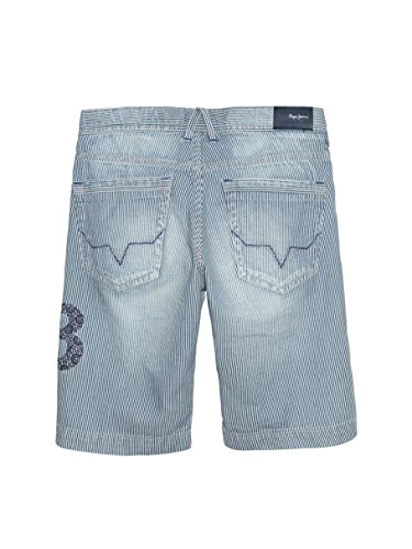 Short Pepe Jeans garçon bleu et blanc pour enfant - 2