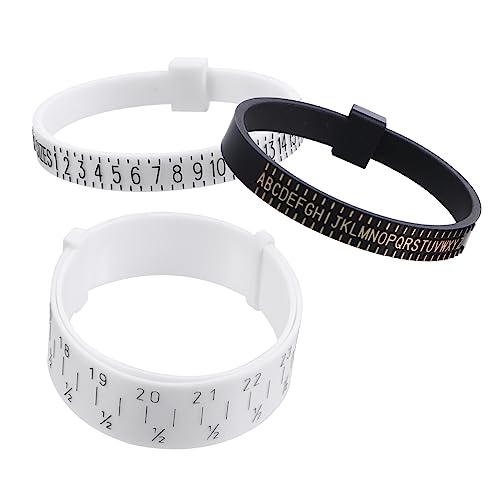 OSALADI 3Pcs Jewelry Measuring Tool Bracelet and Ring Measuring Tools Includes Ring Measuring Finger Gauge for Accurate Measurement