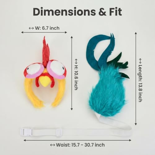 Funsveta Rooster Costume Accessory Set with Headband and Tail by Funsveta - Used condition - Image 3