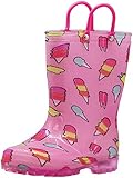 NORTY PVC Rain Boots for Kids - Waterproof PVC Boots Boys and Girls Solid & Printed Rainboots for Toddlers and Kids - Light Up Ice Cream
