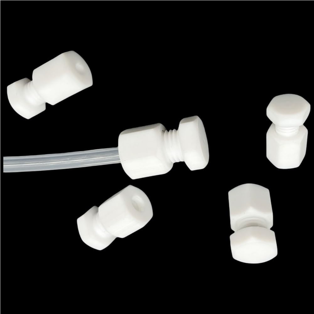 Conector de tubo Conector de unión compresión PTFE con manguito plástico, resistente a altas temperaturas, accesorio tubería confiable, 1 pieza(22mm)