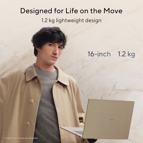 Image of ASUS Zenbook A16 (2026),Snapdragon X2 Elite Extreme,Qualcomm Adreno iGPU,24GB RAM,512GB SSD,OLED,16 inch(40 cm),Win 11,M365 Basic(1Y),Office 24,Zabriskie Beige,1.2 Kg,UX3607OA-SQ141WS,Thin & Light Laptop
