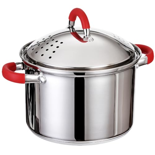 GRÄWE Nudeltopf 22 cm, 5 l, Edelstahl, Siebdeckel, Induktion