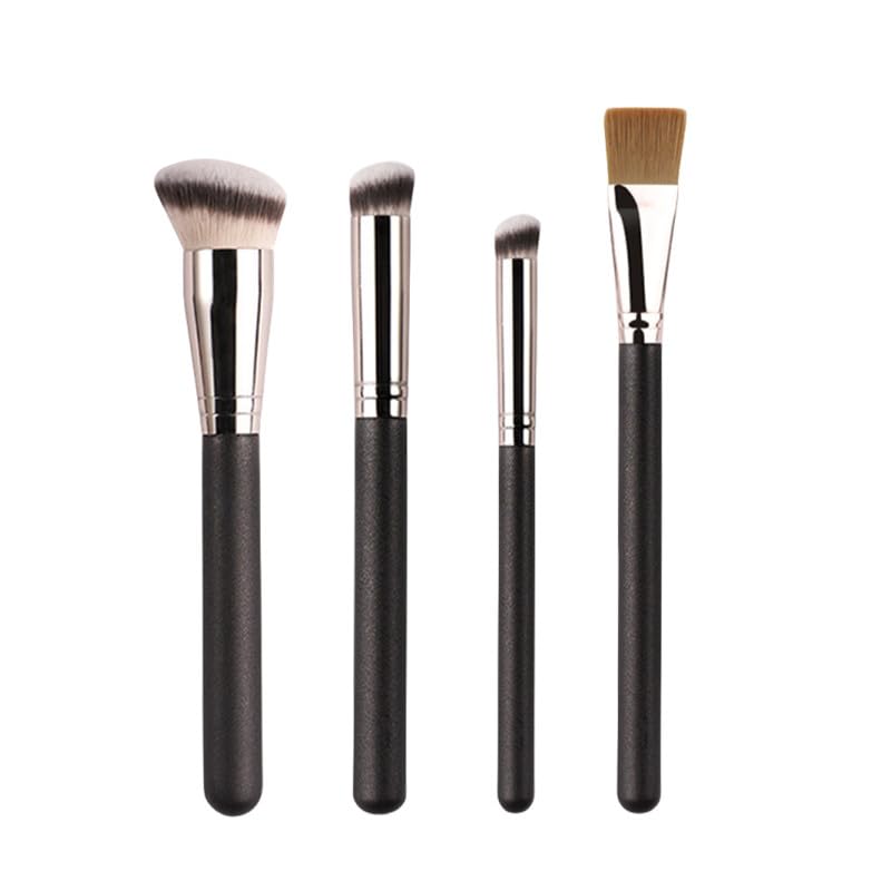 XUHENGXINX4 Pcs Real Techniques Makeup Brushes Set | Foundation, Concealer, Blush, and Facial Mask Brush | Ideal for Blending Liquid, Cream & Powder