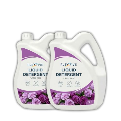 Image of Liquid Detergent Purple Rose Fragrance | Stain Remover Liquid for Clothes | Works in Top & Front Load Washing Machines (10L)