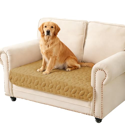 Ameritex Waterproof Pet Bed Cover Anti-Slip Dog Bed Blanket for Sofa and Furniture Waterproof New Pattern Design (Sand, 30x53 Inch (Pack of 1))