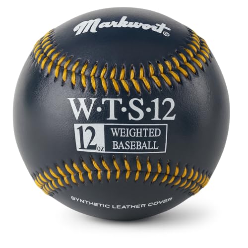 Markwort Synthetic Cover Weighted Baseball, Black, 12 oz