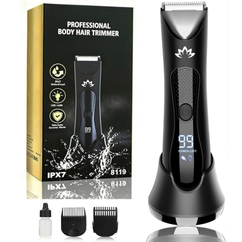Suttik Manscape Body & Ball Trimmer for Men, Electric Razor Pubic Shaver