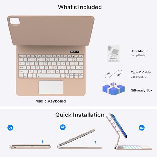 Magic Keyboard Case for iPad Air 13 & iPad Pro 12.9 (6th/5th/4th/3rd Gen) by OYOSUOGG - Used condition - Image 8