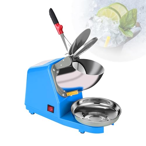 Trituradora de hielo eléctrica con cuchillas dobles de acero inoxidable para helados, batidos, hogar, restaurante y uso comercial