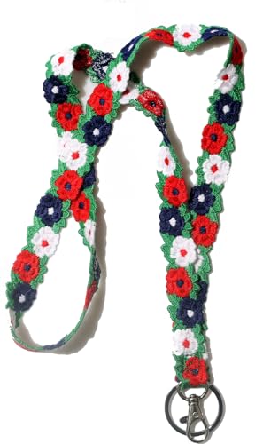 Dql Lanyard For Keys For Women, Floral Lanyard, Neck Lanyards For Id Badges cover