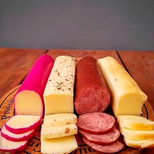 Kit de Lombo/Salame Defumado + 3 Queijos Canastra (Provolone, Muçarela, Muçarela Condimentada) 650g