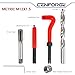 CENFORGE M12x1.5 Helicoil Thread Repair Kit, Metric HSS Drill Helicoil Repair Kit for Rethreading Internal Threads with Carry Case, 15PCS
