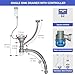 QruiLanTu New 3-1/2 '' Kitchen Sink Drain Kit with Control Button Sink Drain Basket 304 Stainless Steel SinkStrainer Stopper Keeping Hands Dry and Clean Sink Drain Assembly(One Sink Kit）