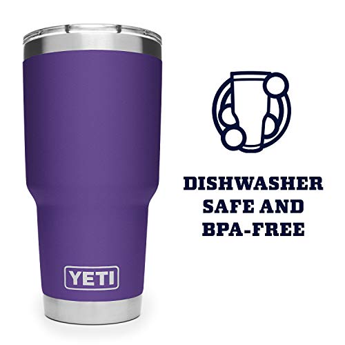 Yeti Rambler 30 Oz Tumbler, Stainless Steel, Vacuum Insulated With Magslider Lid, Peak Purple #TOP3