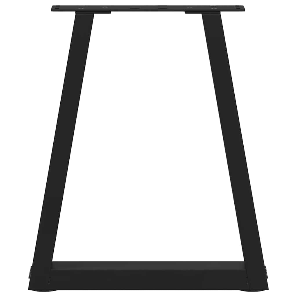 Gambe per tavolo da centro a V, 2 pezzi, nero, 28 x 42-43,3 cm, in acciaio