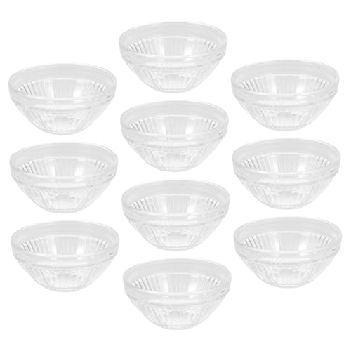 STOBOK 10個 耐熱ガラス製デザートボウル クリアガラスプリンカップ 多用途スモールボウル 電子レンジ対応 おしゃれなキッチン用品