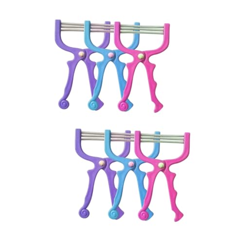 Beatifufu 2sets Hair Epilator for Face Facial Hair Remover Tool Spring Design Face Razor Portable Beauty Device 3pcs*2