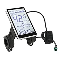 Elektrische Fiets LCD-displaymeter S866, 6-pins 24V 36V 48V 60V Waterdicht Displaymeterbedieningspaneel, Universeel E-scooter LCD-scherm voor 22,2 Mm Elektrische Fietsen