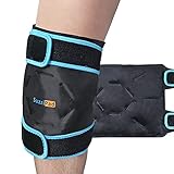 SuzziPad Knee Ice Pack for Injuries Reusable Gel Cold Pack with Cold Compress, Flexible Ice Pack Wrap for Knee Pain Relief, Arthritis, Tendonitis, Meniscus Tear, ACL, Swelling, Knee Surgery