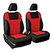 FH Group FB068102 Premium 3D Air Mesh Seat Covers Pair Set (Airbag Compatible) w. Gift, Red/Black Color- Fit Most Car, Truck, SUV, or Van