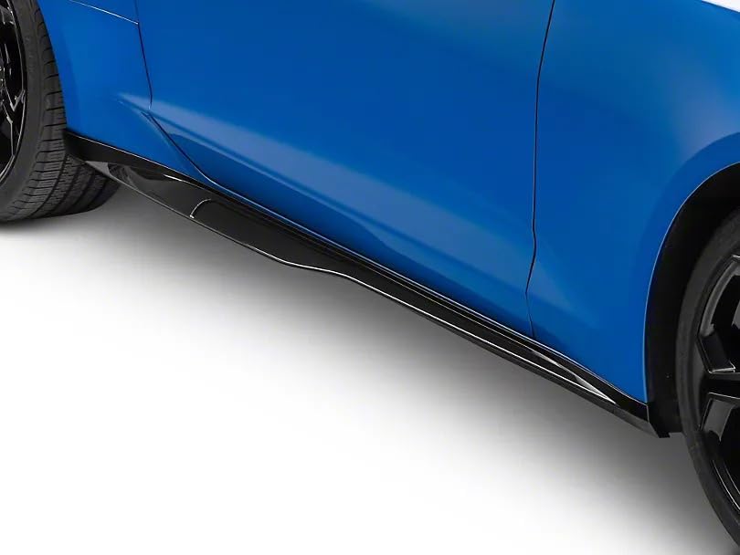 Rocker Panels; Gloss Black Compatible For 16-24 Camaro