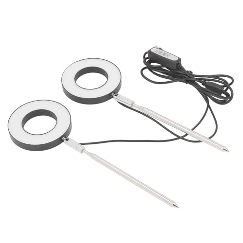 aqxreight Anneau de Lumière de Croissance avec Synchronisation 2H 4H 8H, intensité Réglable 20 LED, Matériau ABS pour Plantes en Pot D'intérieur, Anneaux Lumineux à Spectre Complet