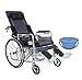 XLYAN Passeggino Pieghevole per Disabili con Carrello da Passeggio per Disabili Disabili Portatile Leggero Portatile,Black