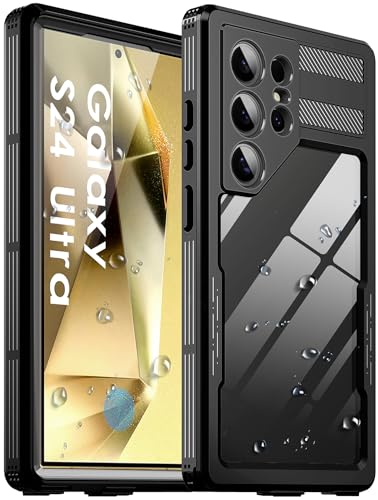 Ezanmull for Samsung Galaxy S24 Ultra Waterproof Case, with Built-in Screen Protector Dustproof Shockproof Full Body Underwater Protective Phone Case Cover for Samsung Galaxy S24 Ultra 5G 6.8