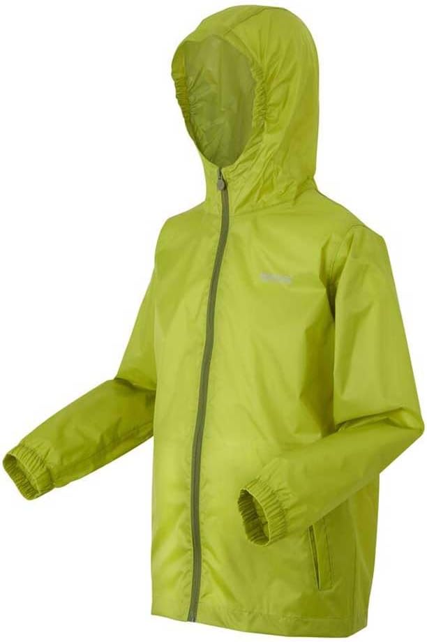 Regatta Great Outdoors Kids Pack It Jacket III Waterproof Packaway Black (5-6 Years) (Grenoble Green)