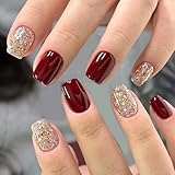 Fabriqués à partir de matériaux ABS durables, ces faux ongles courts combinent des paillettes scintillantes avec un design de pointe française pour une utilisation durable et une personnalisation sans effort