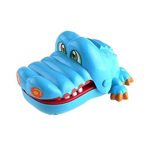 HUKITECH Geschicklichkeitsspiel für Kinder - Kroko Doc KAYMAN (Blau)