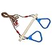 Ladieshow niños Adultos Pull up Anillos Palo de Madera Trapecio Columpio Triangular Gimnasio Fitness Deportes Juguete rodamiento hasta 120 kg