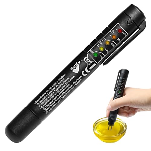 Aihoom Brake Fluid Tester Pen, 5-in-1 Detector for DOT3 DOT4 DOT5, 5 LED Indicator, Universal Automotive Brake Fluid Moisture Analyzer, Upgraded Brake Oil Detection Tool