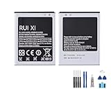 RUI XI Batterie compatible pour Samsung Galaxy S2 i9100 i9108 i9103 I777 i9105 i9100G i9188 i9050 B9062 EB F1A2GBU 1650mAh 3.7V Batterie