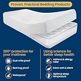 BlissLo Waterproof Mattress Encasement Single Bed (90x190+30cm), Super Soft, Bed Bug & Dust Mite Proof Fully Zipped Mattress Protector, Anti Allergy Bed Bug Mattress Cover with Zip (White) - Image 8