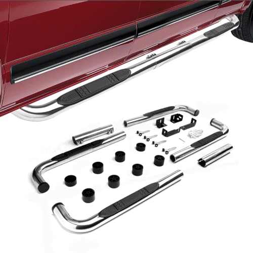 Estribos de Acero Inoxidable Cromado 3 Pulgadas para Camionetas