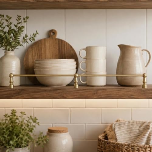 Solid Brass Shelf Rail, Decorative Gallery Rails for Floating Shelves