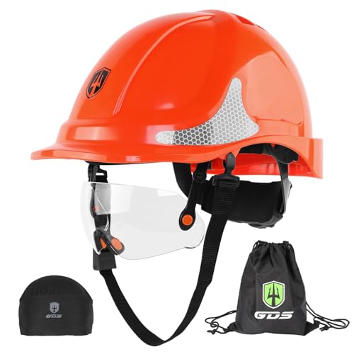 GREEN DEVIL 2910VR Cap-Style Hard Hat Vented ABS Safety Helmet with Built in Visor Lightweight Adjustable Construction Hard Hats for Men and Women 6 Pt.Suspension Work Hardhat