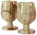 RADICALn Wine Glasses Set of 2 Handmade Marble 5.5 x 3.5 Inches 10.1 oz Antique Wine Glass Set - Modern Bar Marble Stone Bourbon Champagne Glasses - Suitable for Small Gathering & Home Decor (Green)