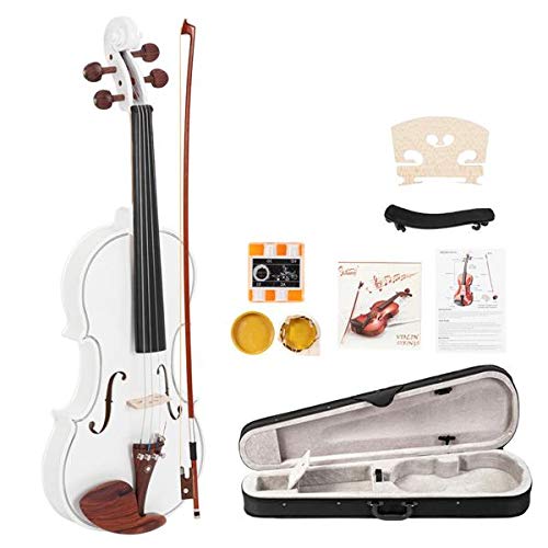 AUTOKOLA Music Lover GV103 4/4 Panel de abeto Violín blanco mate Entrega de 3 a 7 días