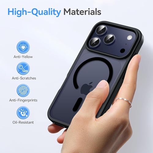 Image of EGOTUDE for iPhone 17 Pro Max Case | Matte Frosted Hard Back Translucent Cover Compatable with Mag