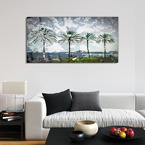 Image acrylique 120x60cm décoration murale palmiers - 3