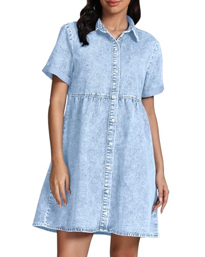 GRAPENT Homecoming Dresses for Juniors Baby Blue for Women Dresses for Womens Casual Dress Flowy Spring Dress for Women Color Roadknight Blue Small Size 4 Size 6